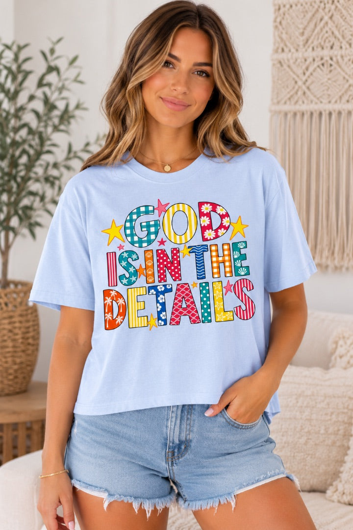 Blue God is in the details Women-Tops, Large